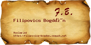 Filipovics Bogdán névjegykártya